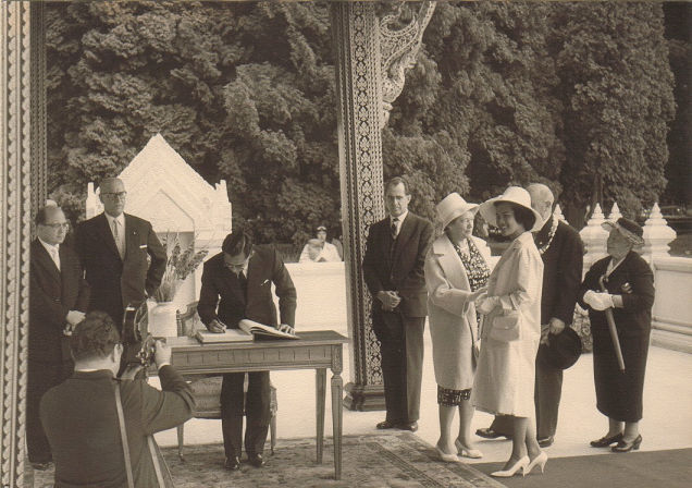 Signing the guestbook